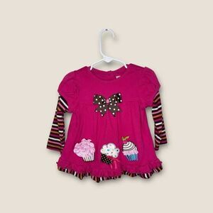 Rare, too! Girls Cupcake Long Sleeve Top Size 24Months